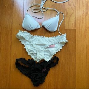 Victoria’s Secret tie bikini top with bottoms